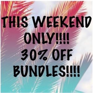 30% off bundles of 3 or more items!!!!